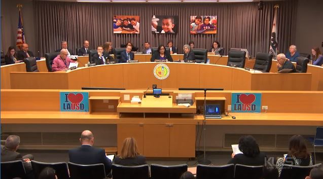 LAUSD school board meeting